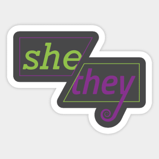 She / They Sticker